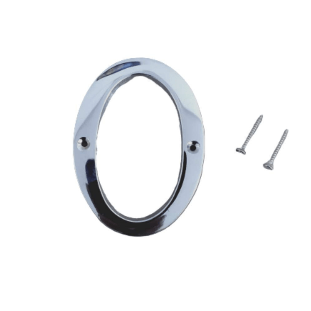 WIGANO 4 inches Silver House door Number 0